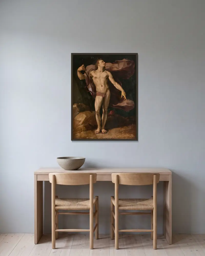 Apollón, Cornelis Cornelisz Van Haarlem v rámu na stěně