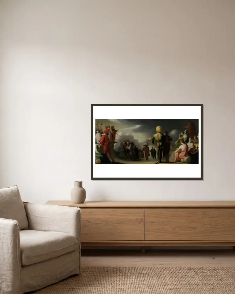 Israelites Crossing the Red Sea av Cornelis Cornelisz Van Haarlem inramad på en vägg