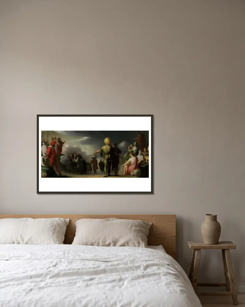Israelites Crossing the Red Sea av Cornelis Cornelisz Van Haarlem inramad på en vägg