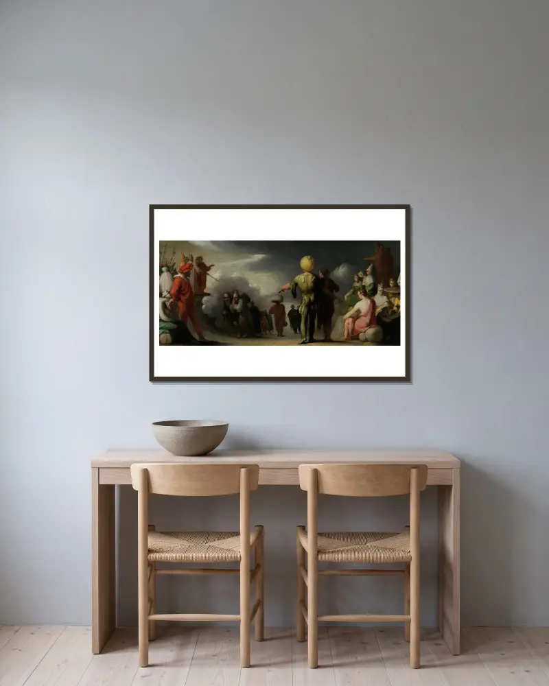 Israelites Crossing the Red Sea av Cornelis Cornelisz Van Haarlem inramad på en vägg