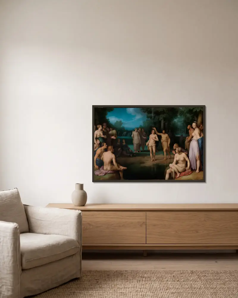 Kristův křest, Cornelis Cornelisz Van Haarlem v rámu na stěně