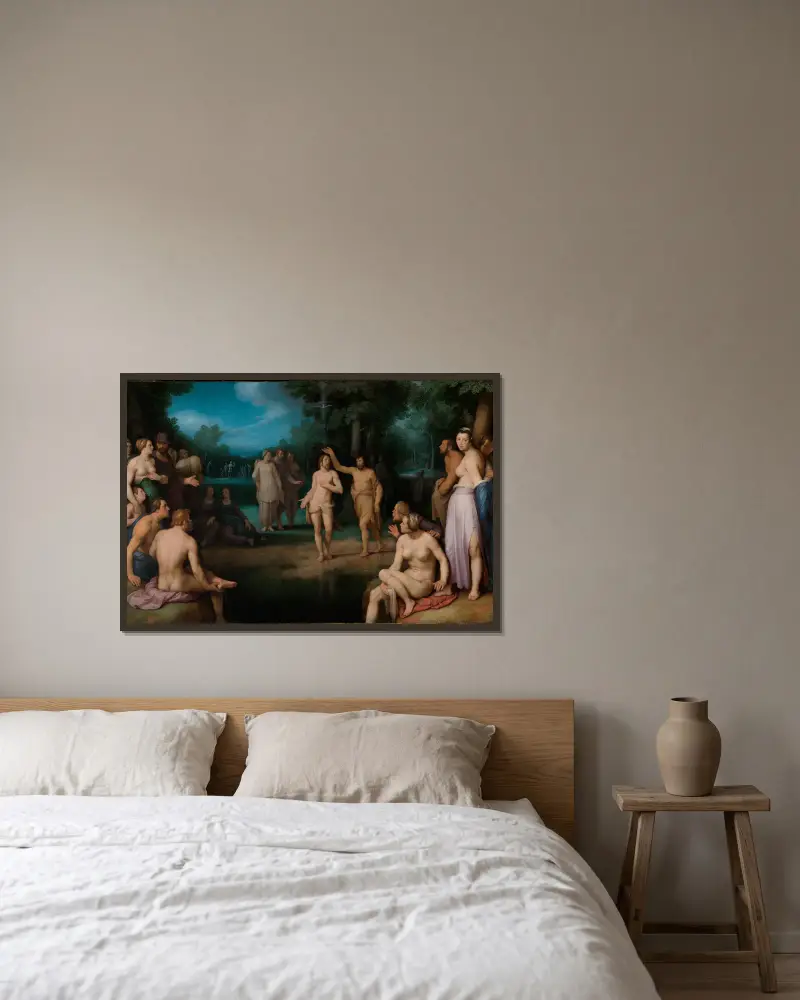 Kristův křest, Cornelis Cornelisz Van Haarlem v rámu na stěně
