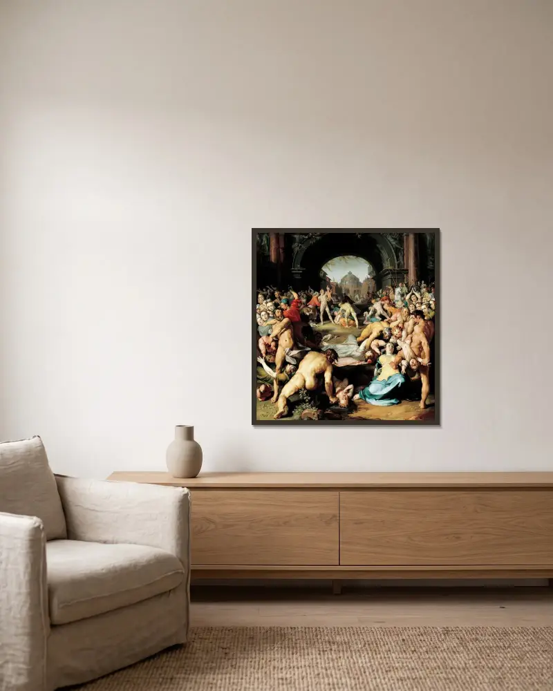 Rzeź niewiniątek, 1591, Cornelis Cornelisz Van Haarlem w ramie na ścianie