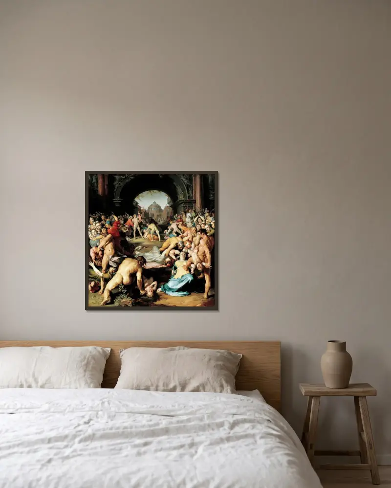 Rzeź niewiniątek, 1591, Cornelis Cornelisz Van Haarlem w ramie na ścianie