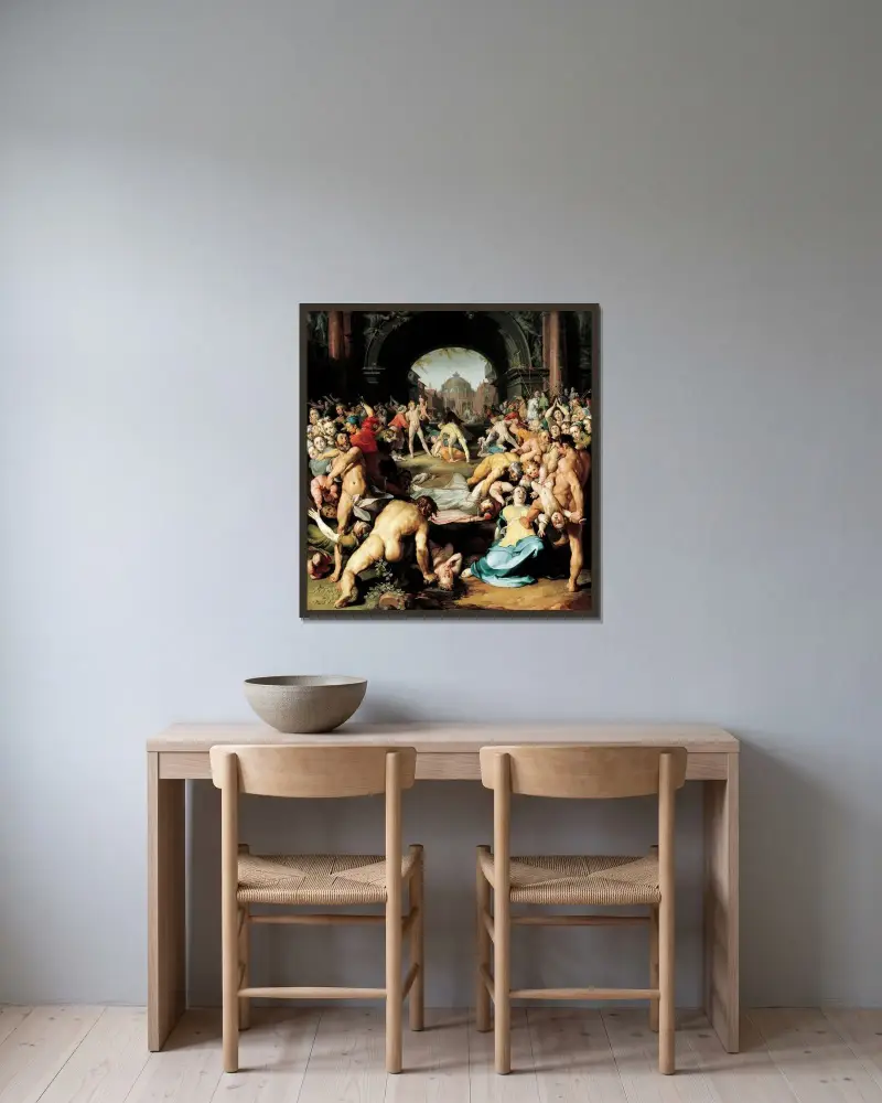 Rzeź niewiniątek, 1591, Cornelis Cornelisz Van Haarlem w ramie na ścianie