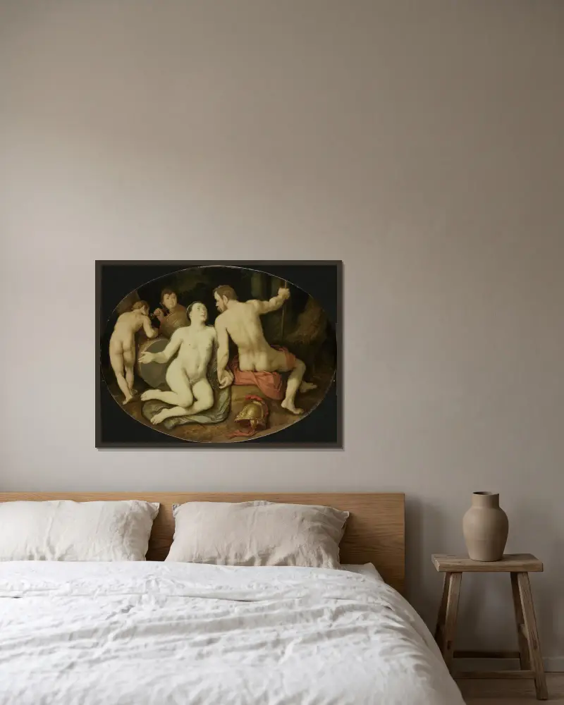 Venuše a Mars, Cornelis Cornelisz Van Haarlem v rámu na stěně
