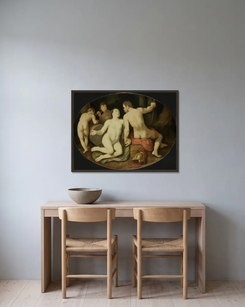 Venuše a Mars, Cornelis Cornelisz Van Haarlem v rámu na stěně