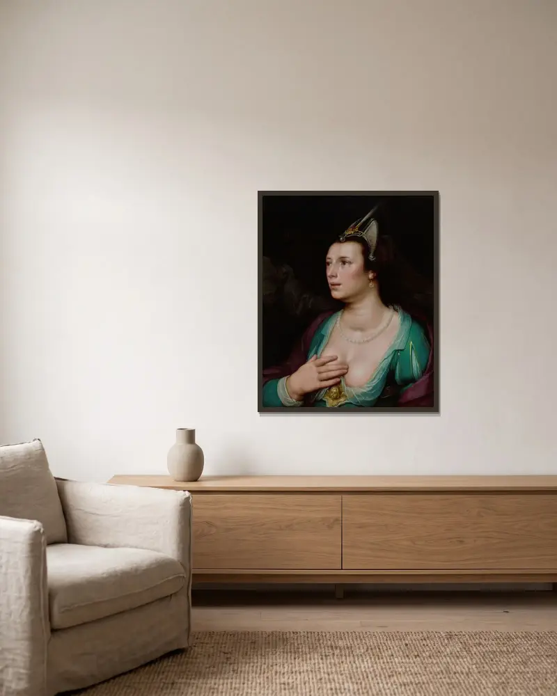 Venus av Cornelis Cornelisz Van Haarlem inramad på en vägg