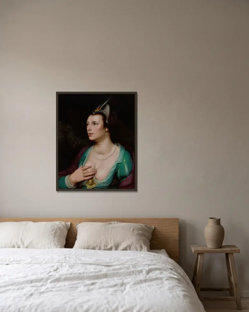 Venus av Cornelis Cornelisz Van Haarlem inramad på en vägg