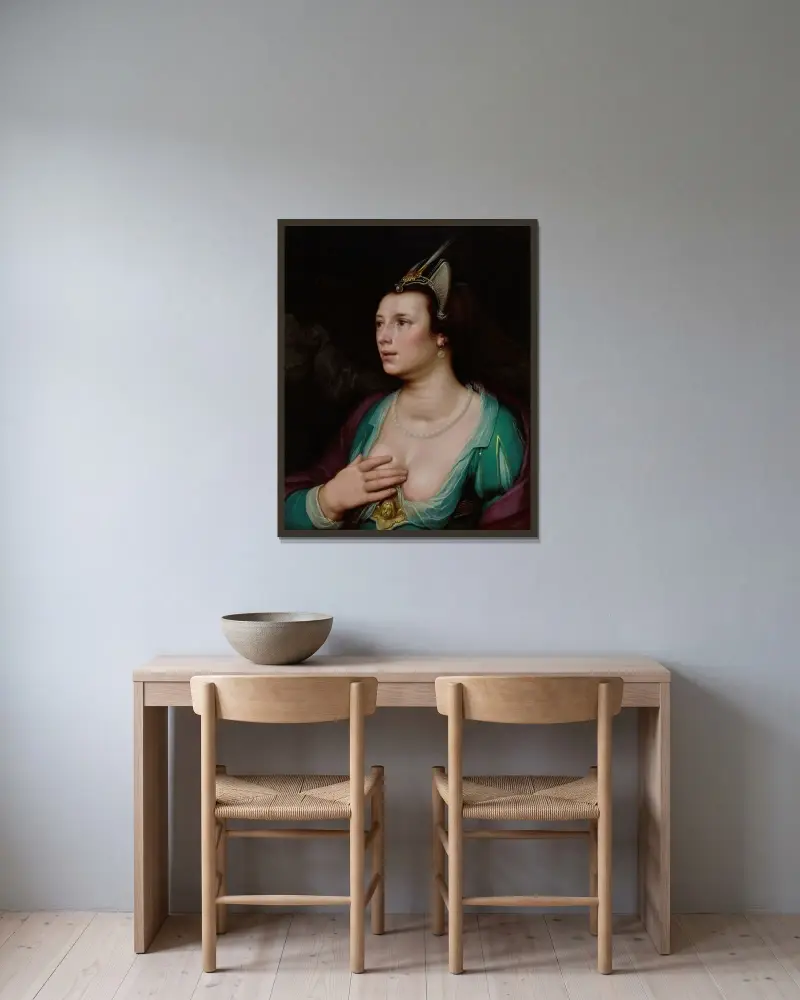 Venus av Cornelis Cornelisz Van Haarlem inramad på en vägg