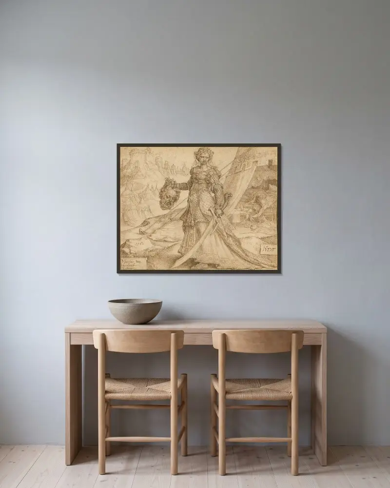 Judith von Maarten Van Heemskerck gerahmt an einer Wand