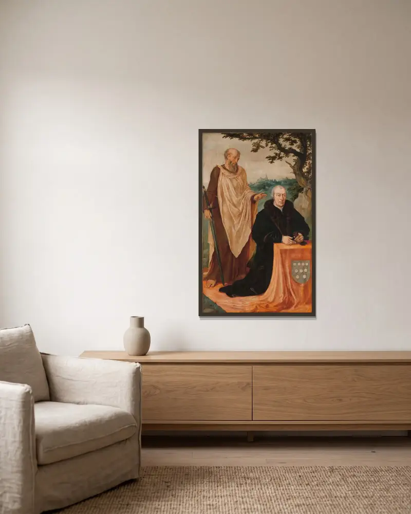 Sibylla Erythrea av Maarten Van Heemskerck inramad på en vägg
