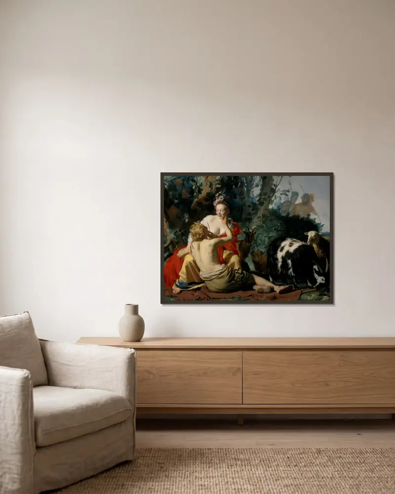 Granida a Daifilo, Gerard van Honthorst v rámu na stěně