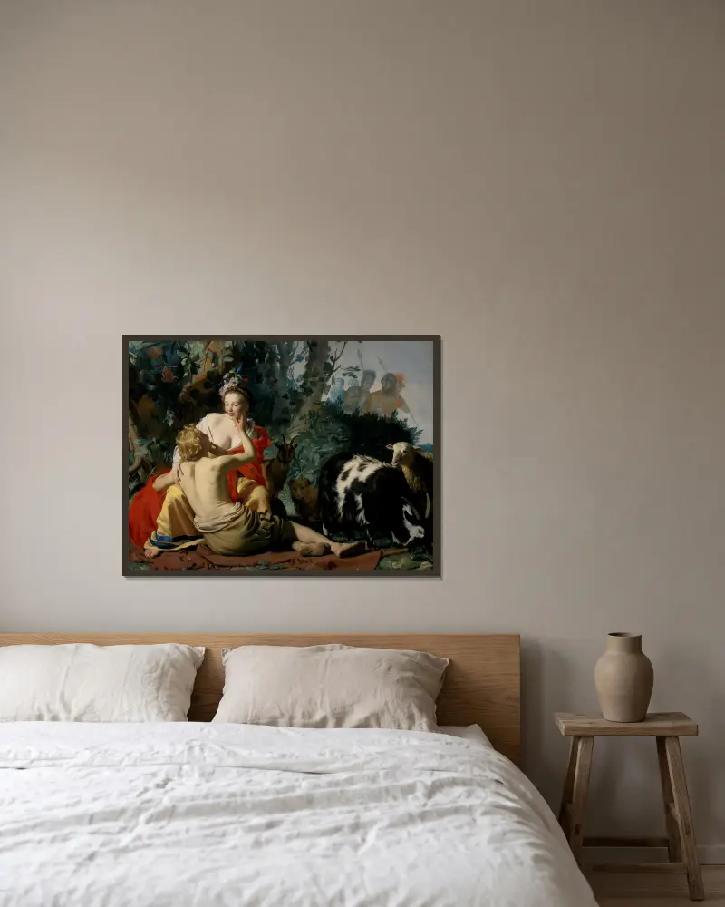 Granida a Daifilo, Gerard van Honthorst v rámu na stěně