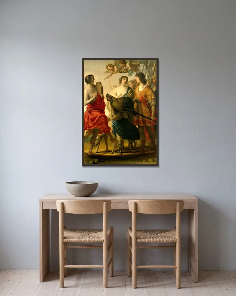 Meleager i Atalanta, Gerard van Honthorst w ramie na ścianie