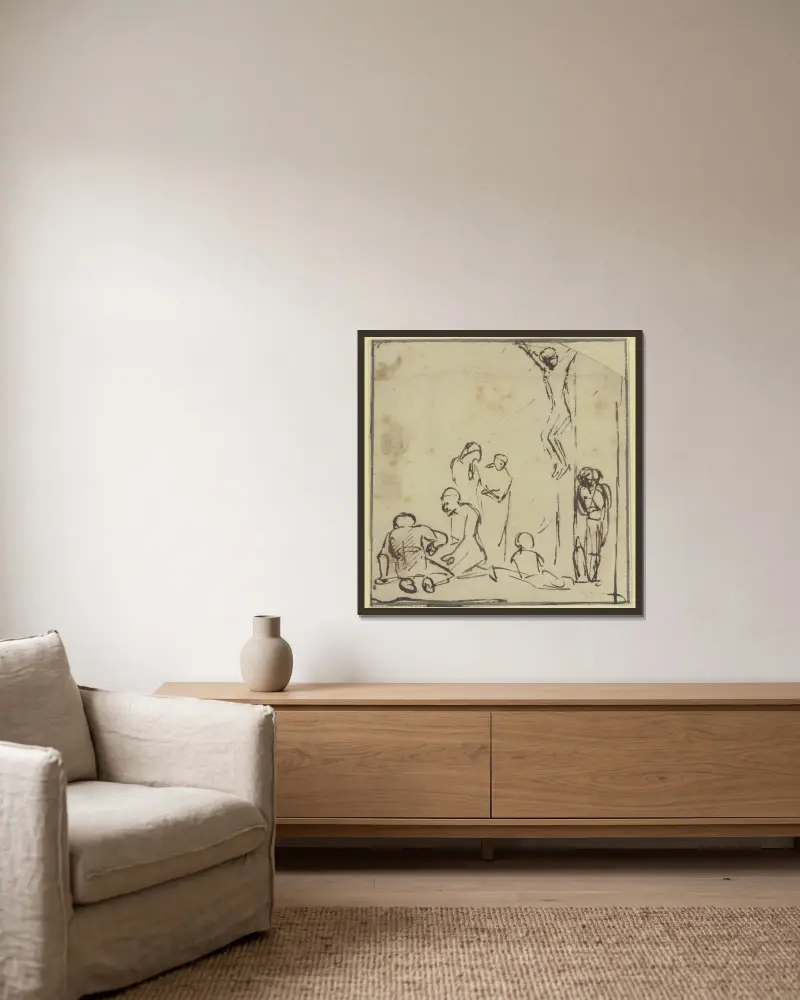 Ukřižování, Samuel van Hoogstraten v rámu na stěně