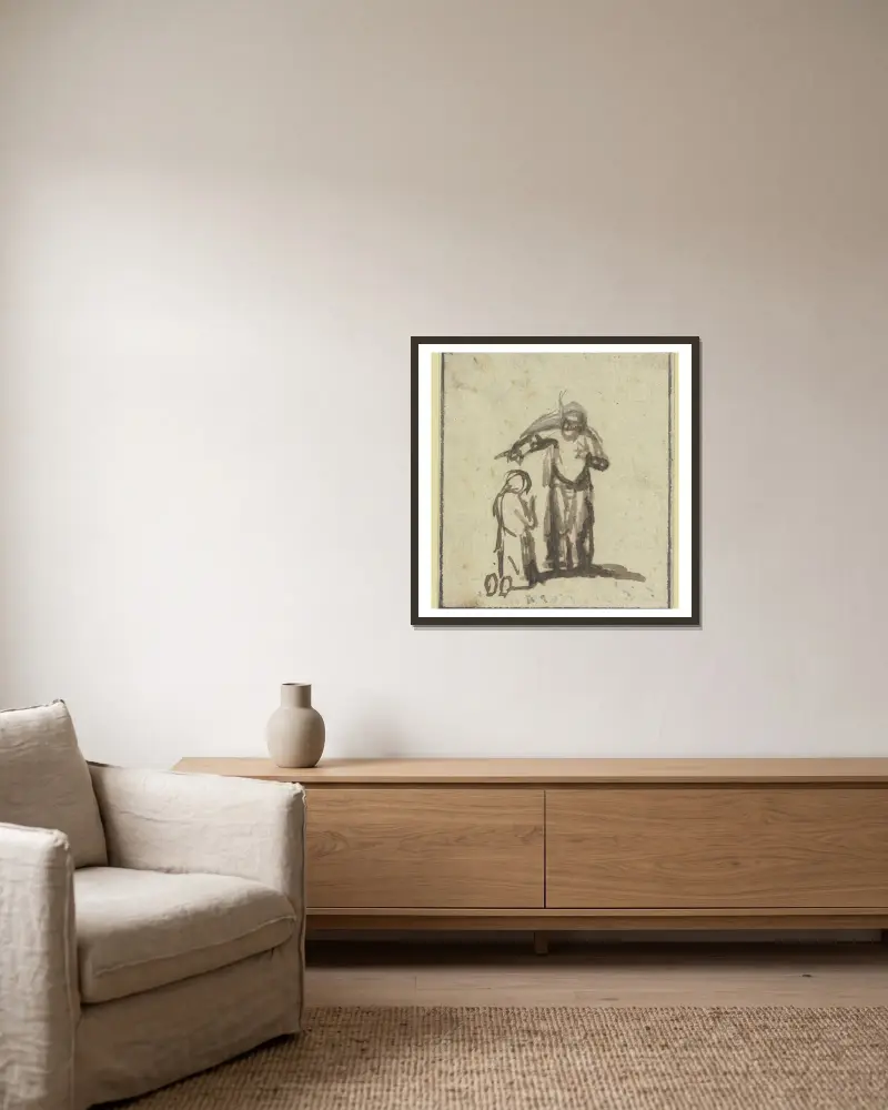 Samuel namaszcza Dawida, Samuel van Hoogstraten w ramie na ścianie