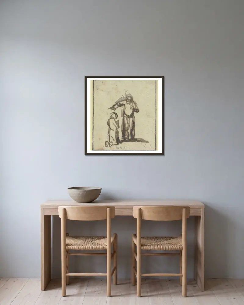 Samuel namaszcza Dawida, Samuel van Hoogstraten w ramie na ścianie