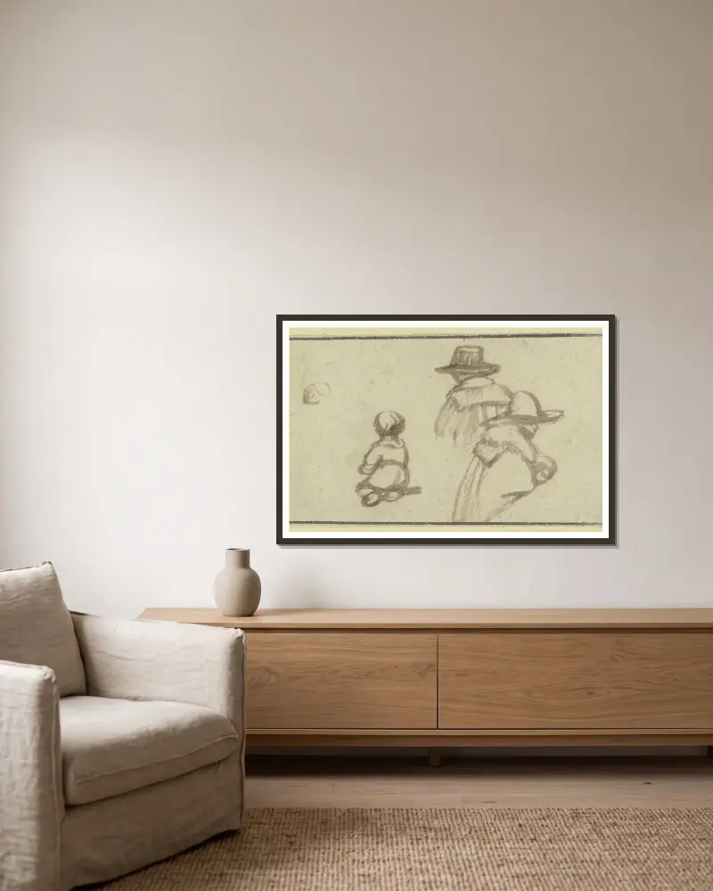 Tři postavy, Samuel van Hoogstraten v rámu na stěně