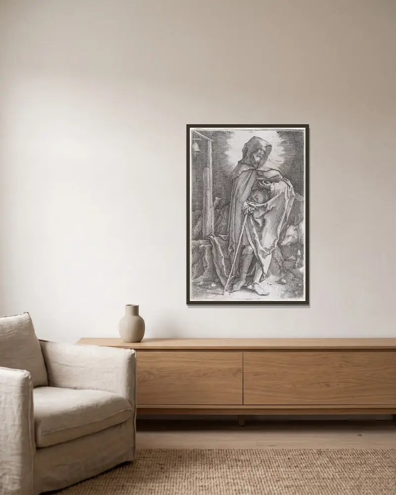 Święty Antoni, Lucas Van Leyden w ramie na ścianie