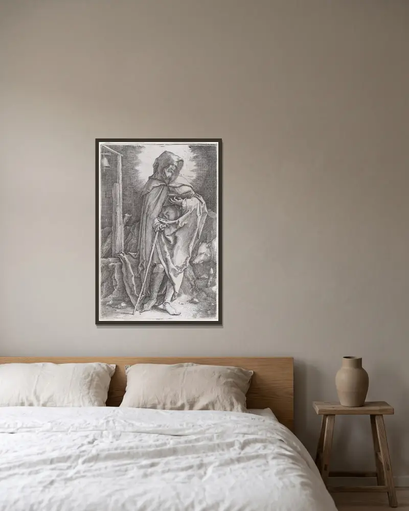 Święty Antoni, Lucas Van Leyden w ramie na ścianie