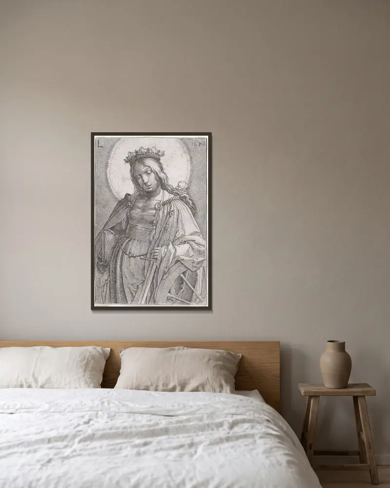 Święta Katarzyna, Lucas Van Leyden w ramie na ścianie