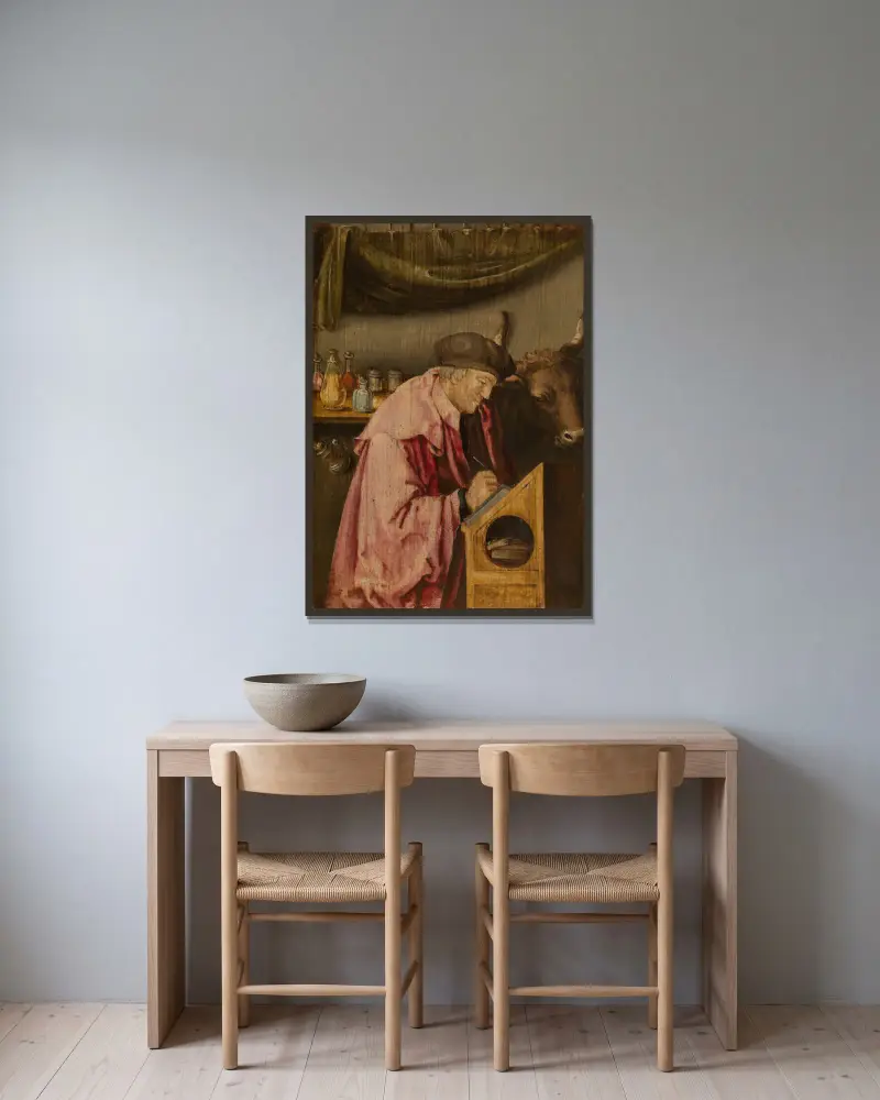 Svatý Lukáš, Lucas Van Leyden v rámu na stěně