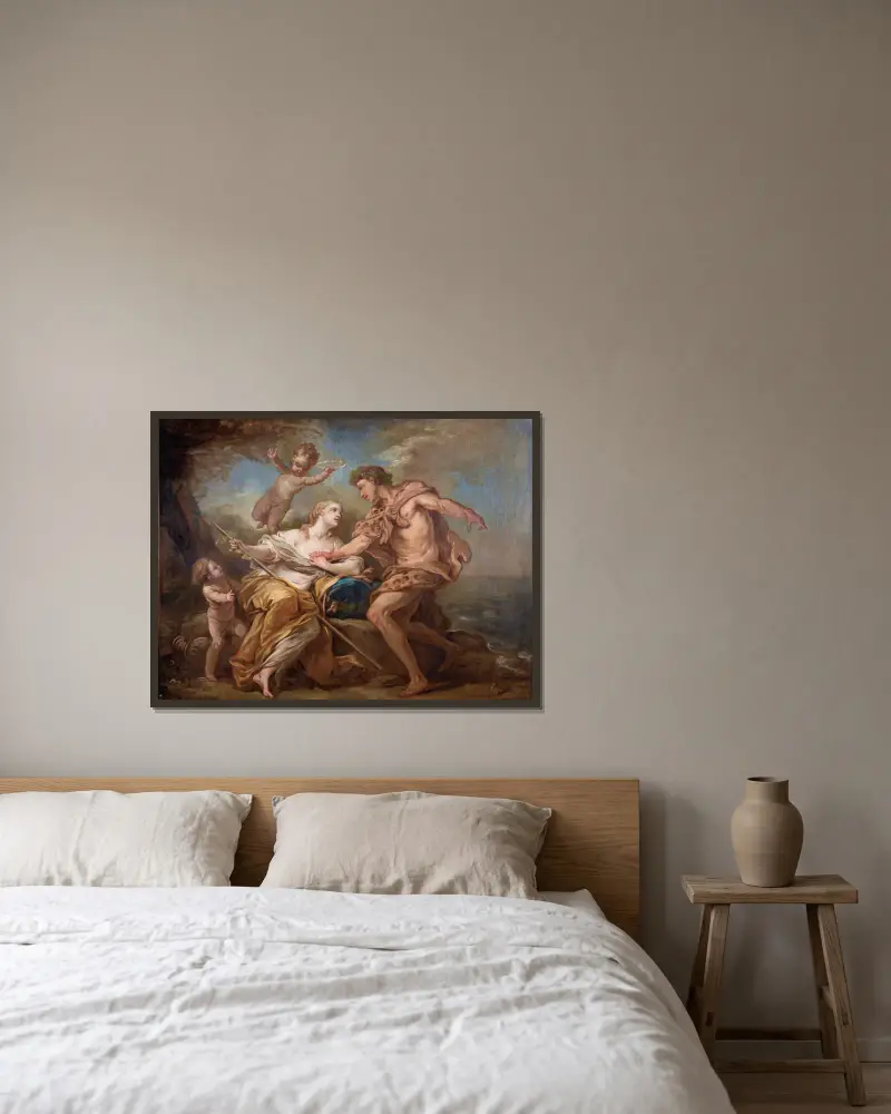Bacchus a Ariadna, Charles-André van Loo v rámu na stěně