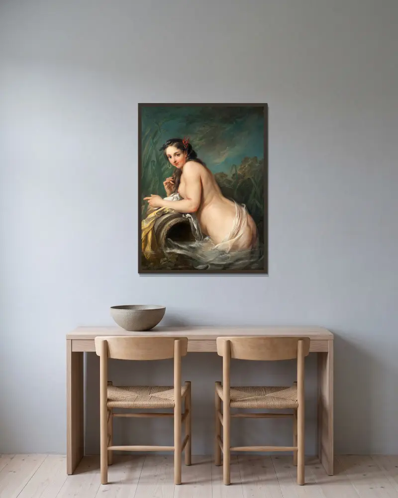 Najada, Charles-André van Loo w ramie na ścianie