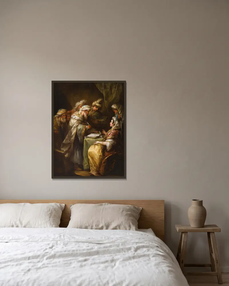 Svatba (manželská smlouva), Charles-André van Loo v rámu na stěně