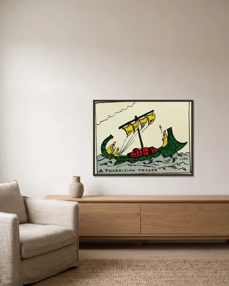 Fénický obchodník, Hendrik Willem Van Loon v rámu na stěně