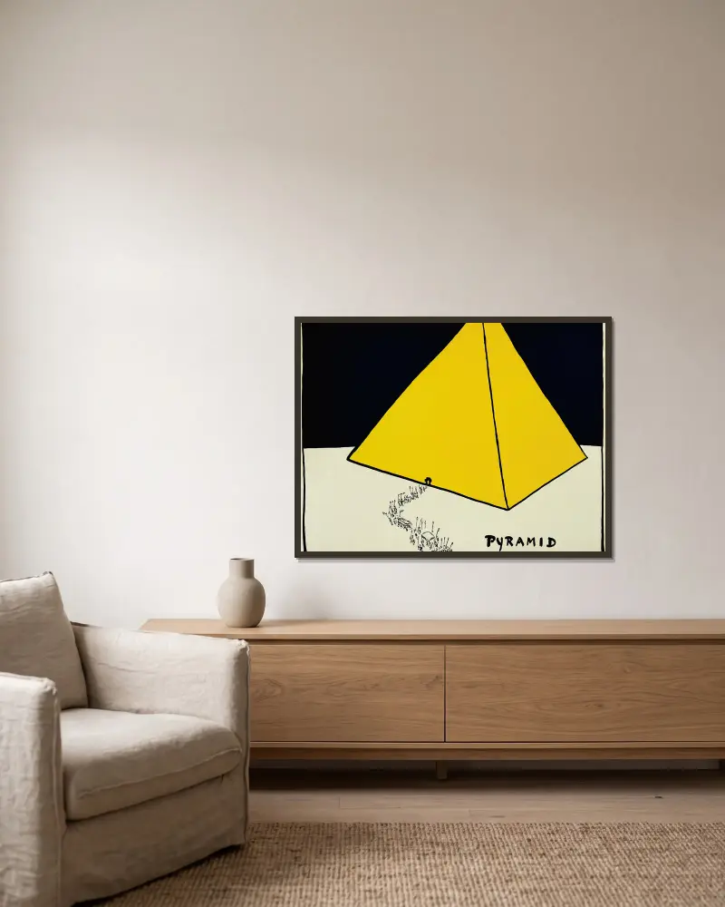 Pyramide von Hendrik Willem Van Loon gerahmt an einer Wand