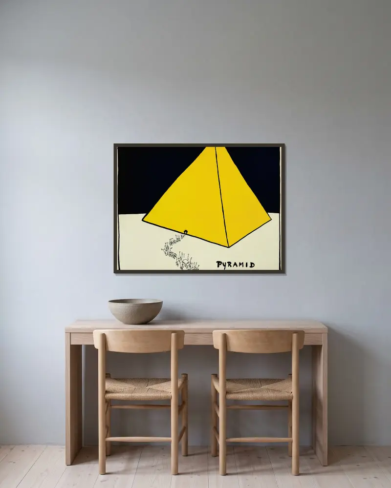 Pyramide von Hendrik Willem Van Loon gerahmt an einer Wand