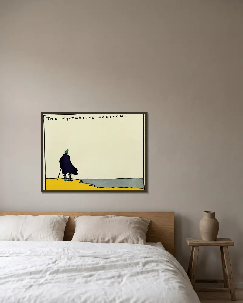 Der geheimnisvolle Horizont von Hendrik Willem Van Loon gerahmt an einer Wand