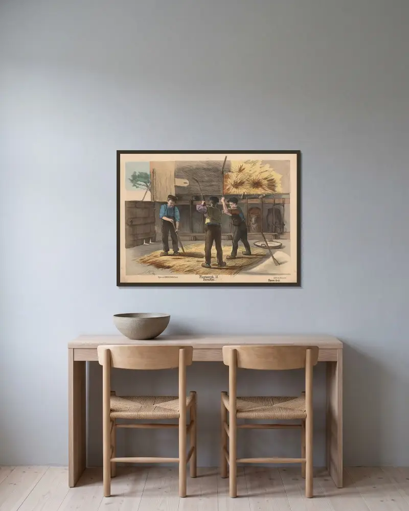 Dorshen av Hendrik Jan van Lummel inramad på en vägg