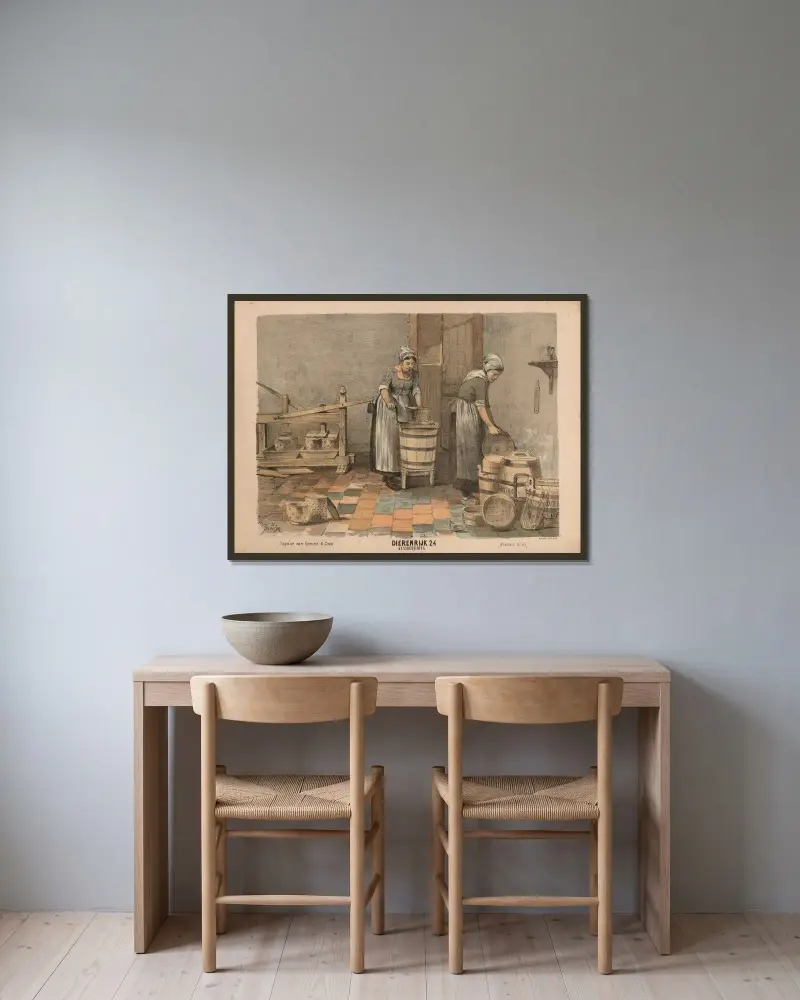 Ostberedning av Hendrik Jan van Lummel inramad på en vägg