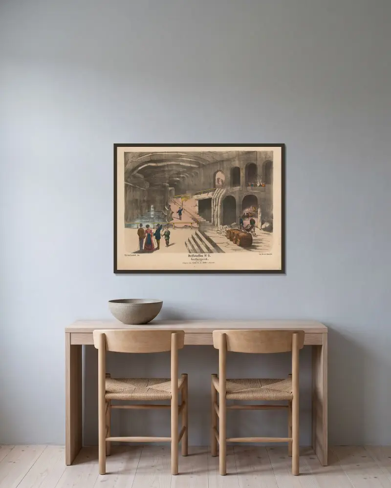 Salzbergwerk von Hendrik Jan van Lummel gerahmt an einer Wand