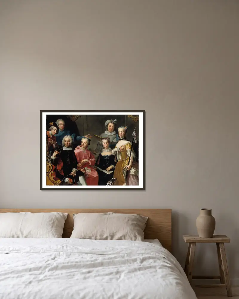 Familiengruppe von Martin van Meytens gerahmt an einer Wand