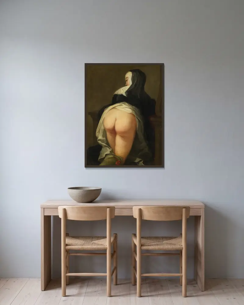 Klečící jeptiška, 1731 – Nr. 2, Martin van Meytens v rámu na stěně