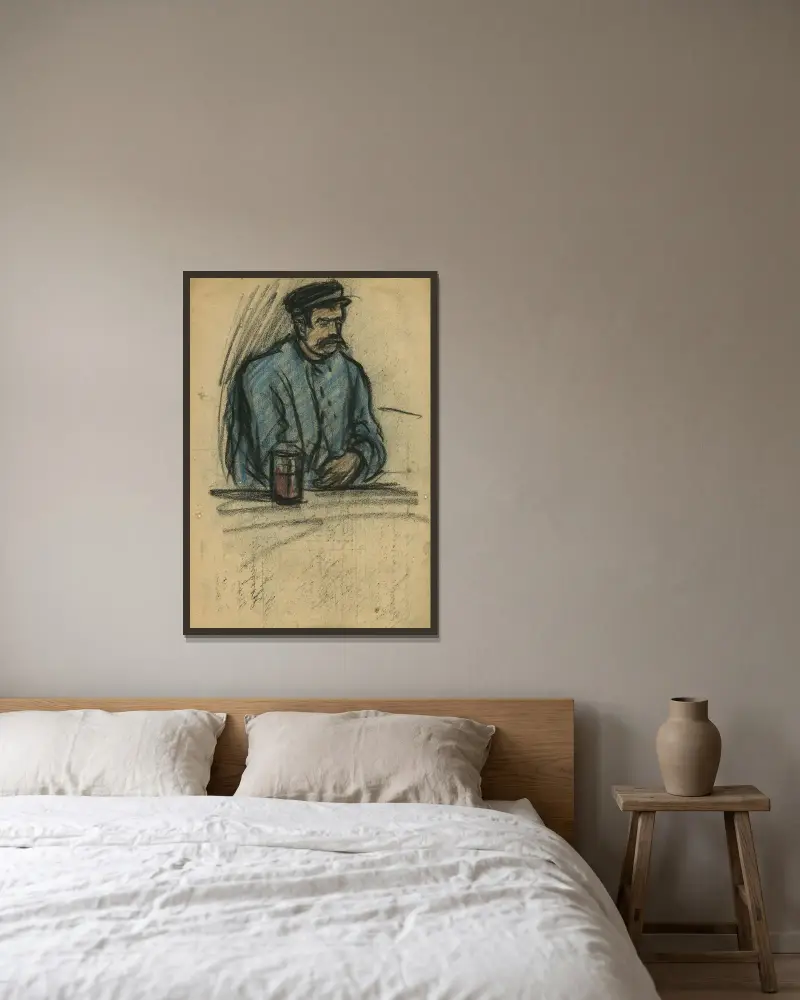 Vid potten och pinten av Eugeen Van Mieghem inramad på en vägg
