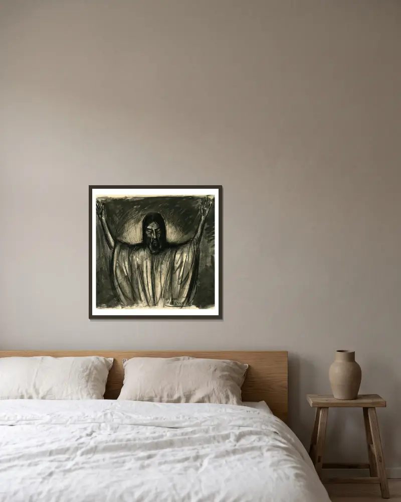 Christus – Nr. 2 von Eugeen Van Mieghem gerahmt an einer Wand