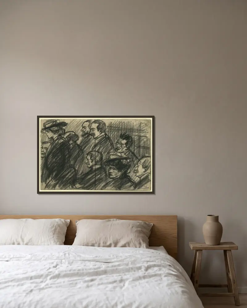 Im Theater von Eugeen Van Mieghem gerahmt an einer Wand