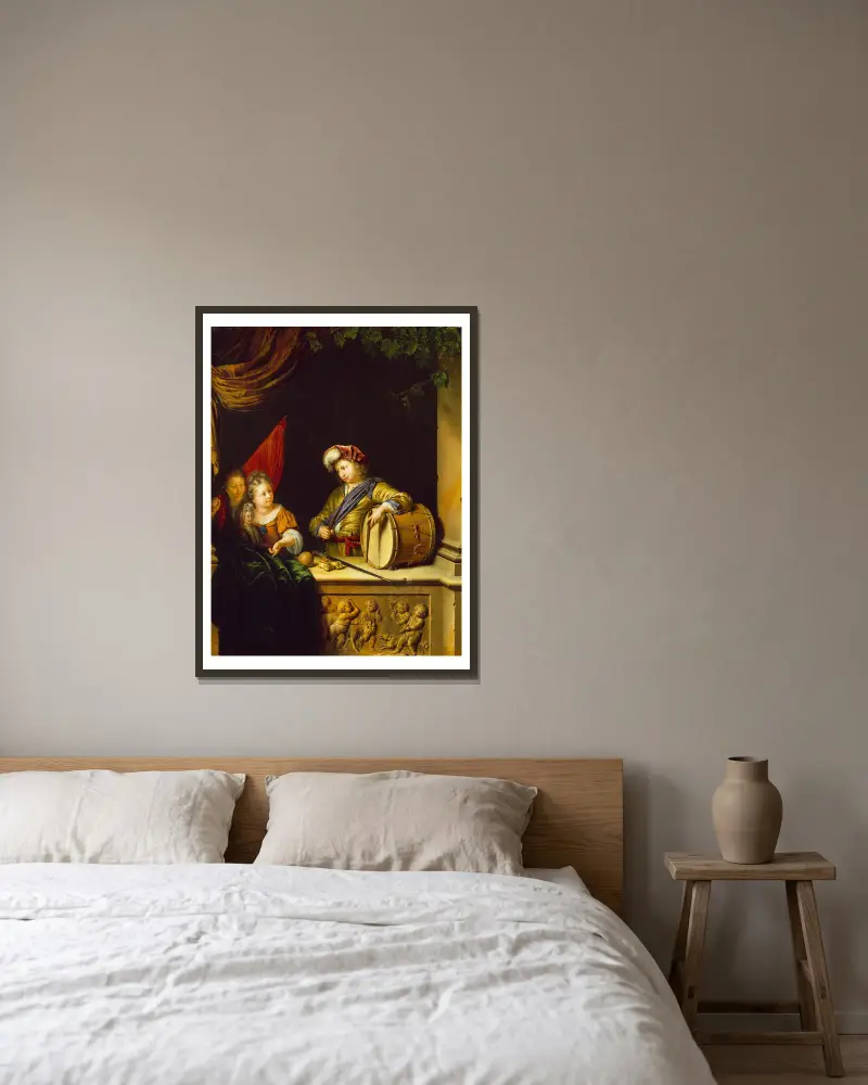 Dětské hry, Willem Van Mieris v rámu na stěně