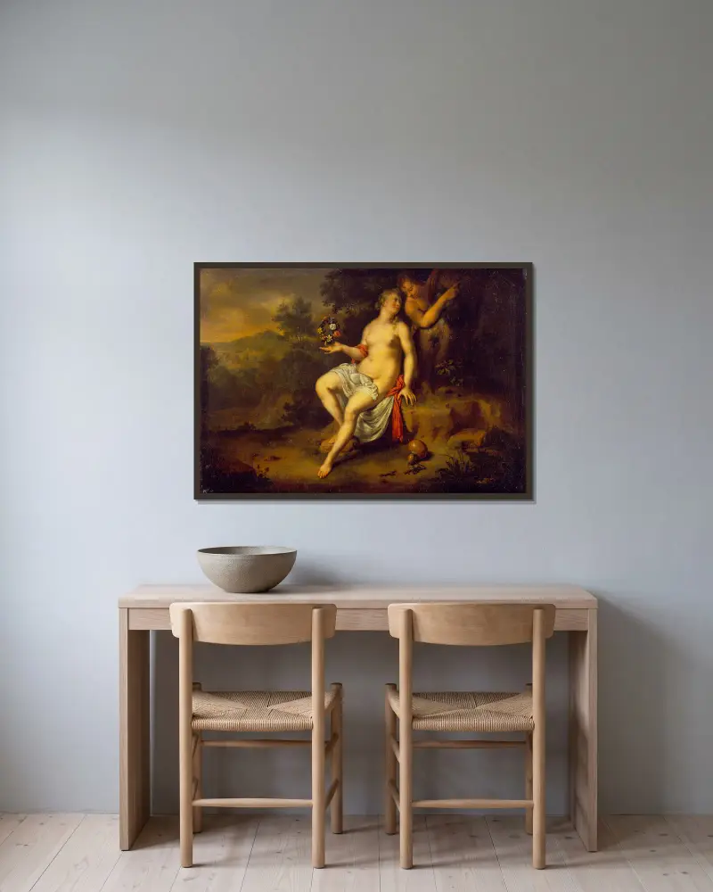 Paris a Oinone, Willem Van Mieris v rámu na stěně