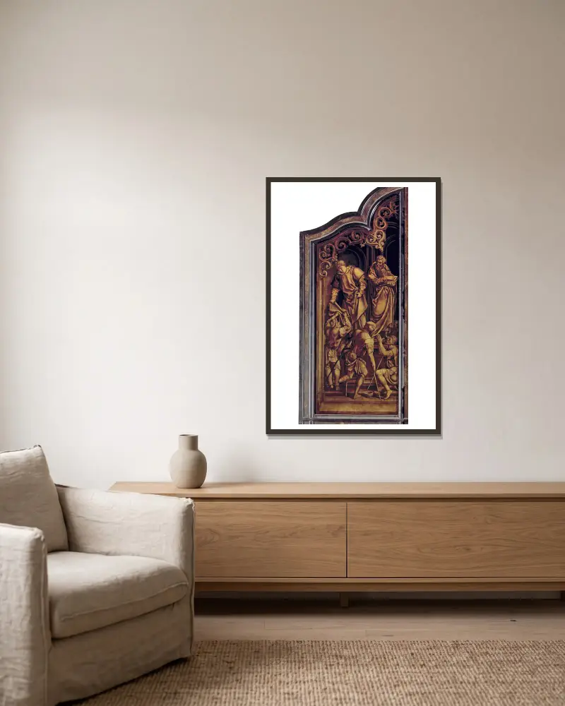 Der heilige Martin und der heilige Markus von Bernard van Orley gerahmt an einer Wand