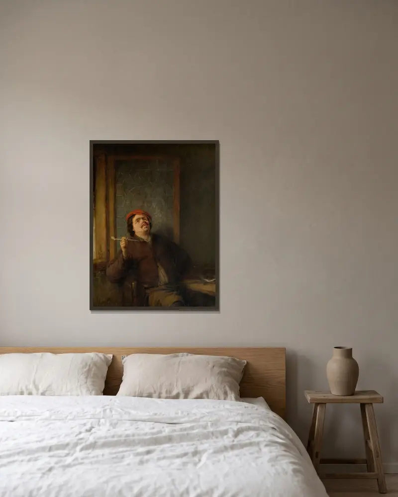 Palacz, Adriaen van Ostade w ramie na ścianie