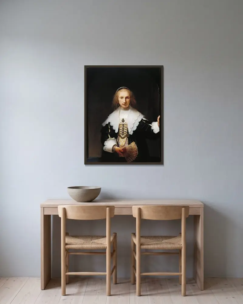 Agatha Bas, Rembrandt van Rijn v rámu na stěně