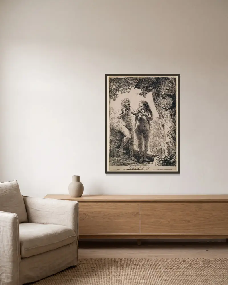Alma von Rembrandt van Rijn gerahmt an einer Wand