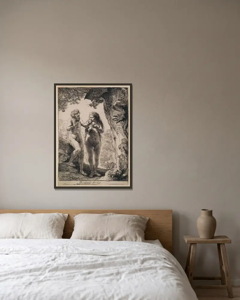 Alma von Rembrandt van Rijn gerahmt an einer Wand