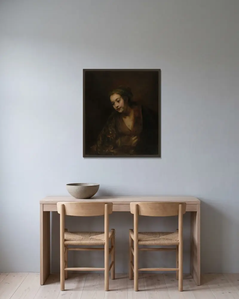 Hendrickje Stoffels, Rembrandt van Rijn w ramie na ścianie